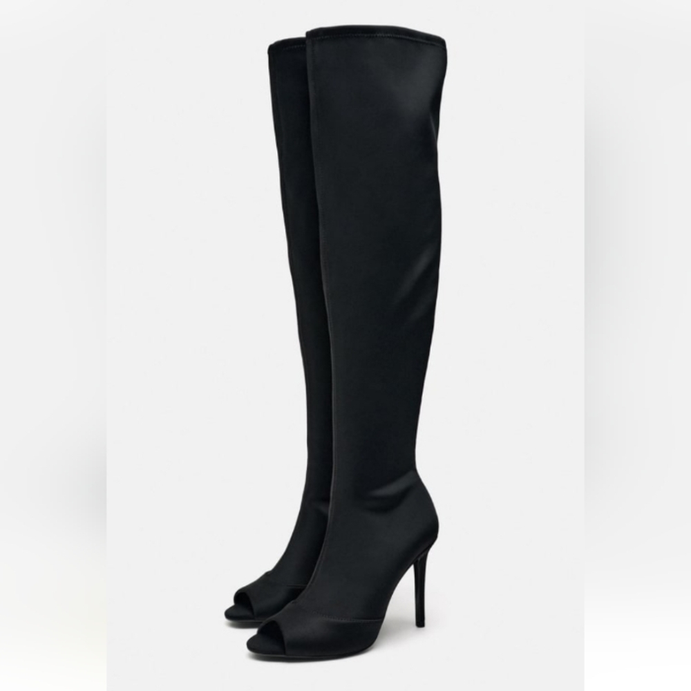 Zara Over The Knee Heeled Boots